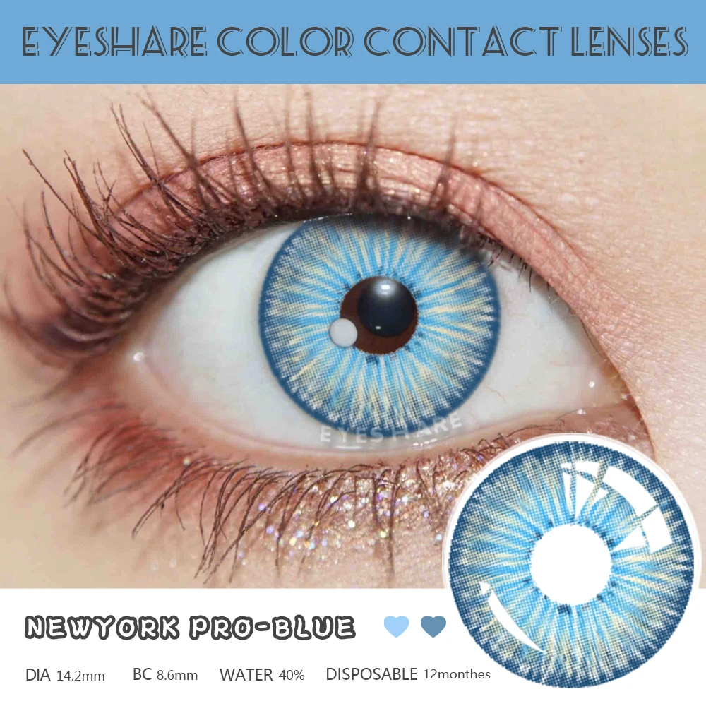 EYESHARE Colored Contact Lenses Eye for Eyes 2pcs Blue Eyes Lens Makeup Cosplay Anime Eyes Lenses Sharingan Beauty Cosmetic Lens