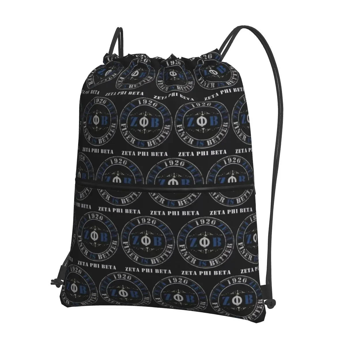 

Fashion Zeta 1920 Zob Phi Beta White ZPB Backpacks Fashion Drawstring Bags Shoes Bag Book Bags for Travel Students