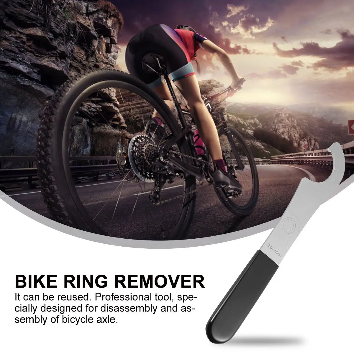 1 قطعة أداة قوس أسفل الدراجة الفولاذ المقاوم للصدأ مفتاح البراغي لقفل حلقة مزيل الصيانة في الهواء الطلق إصلاح المنزل قوس حلقة