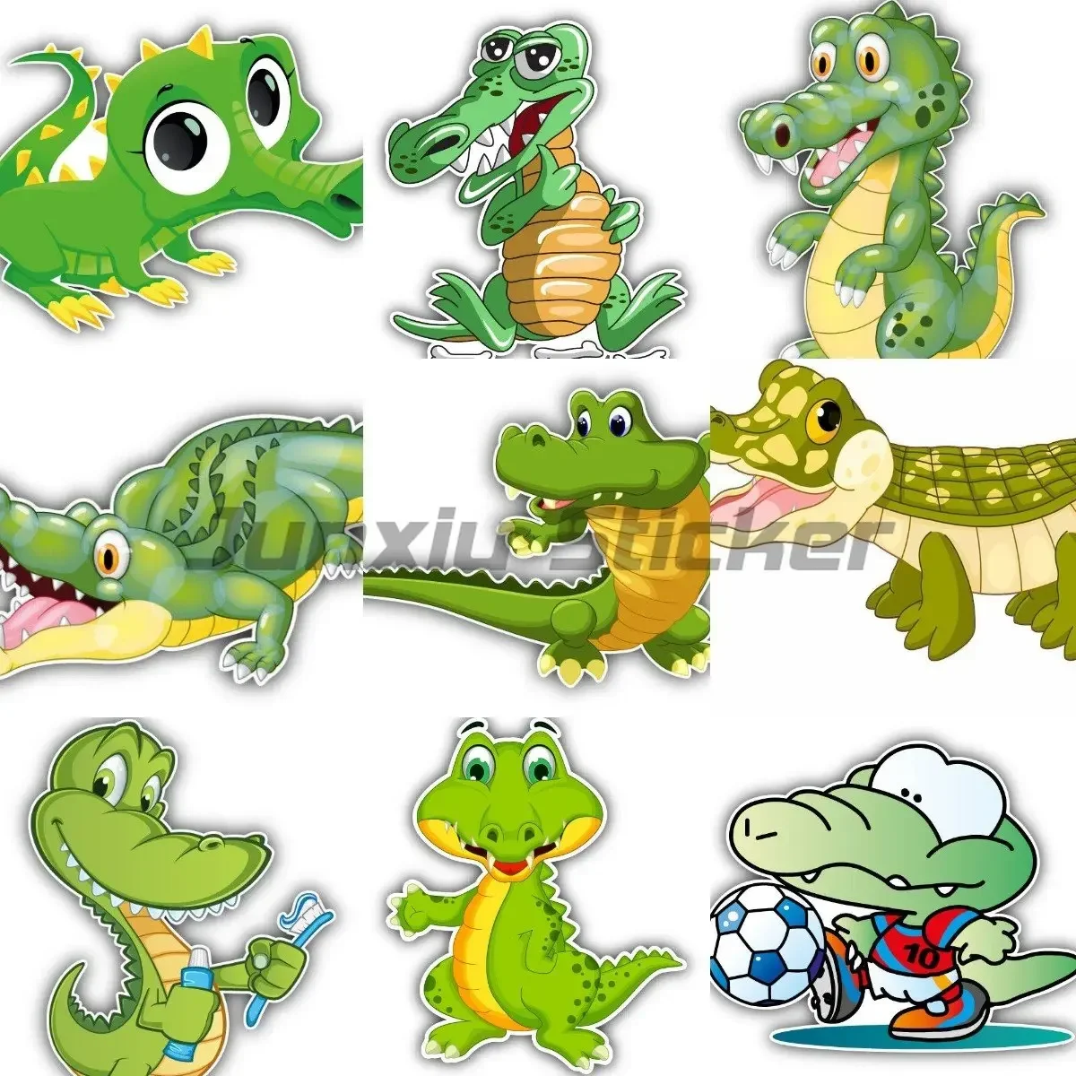 

cute Crocodile Animal wall Helmet Motorcycle Stickers Car Sticker Laptop Stickers Bumper sticker Waterproof Vinyl Decal Car