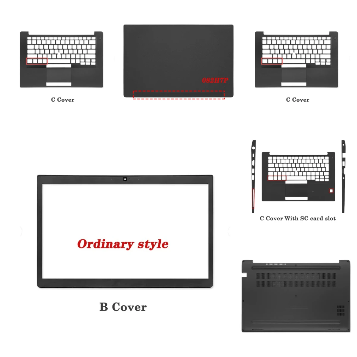 

For Latitude E7490 7490 E7480 7480 Laptop LCD Back Cover Front Frame Keyboard Bezel Hinge cover Bottom Case 0GRXR9 Replace