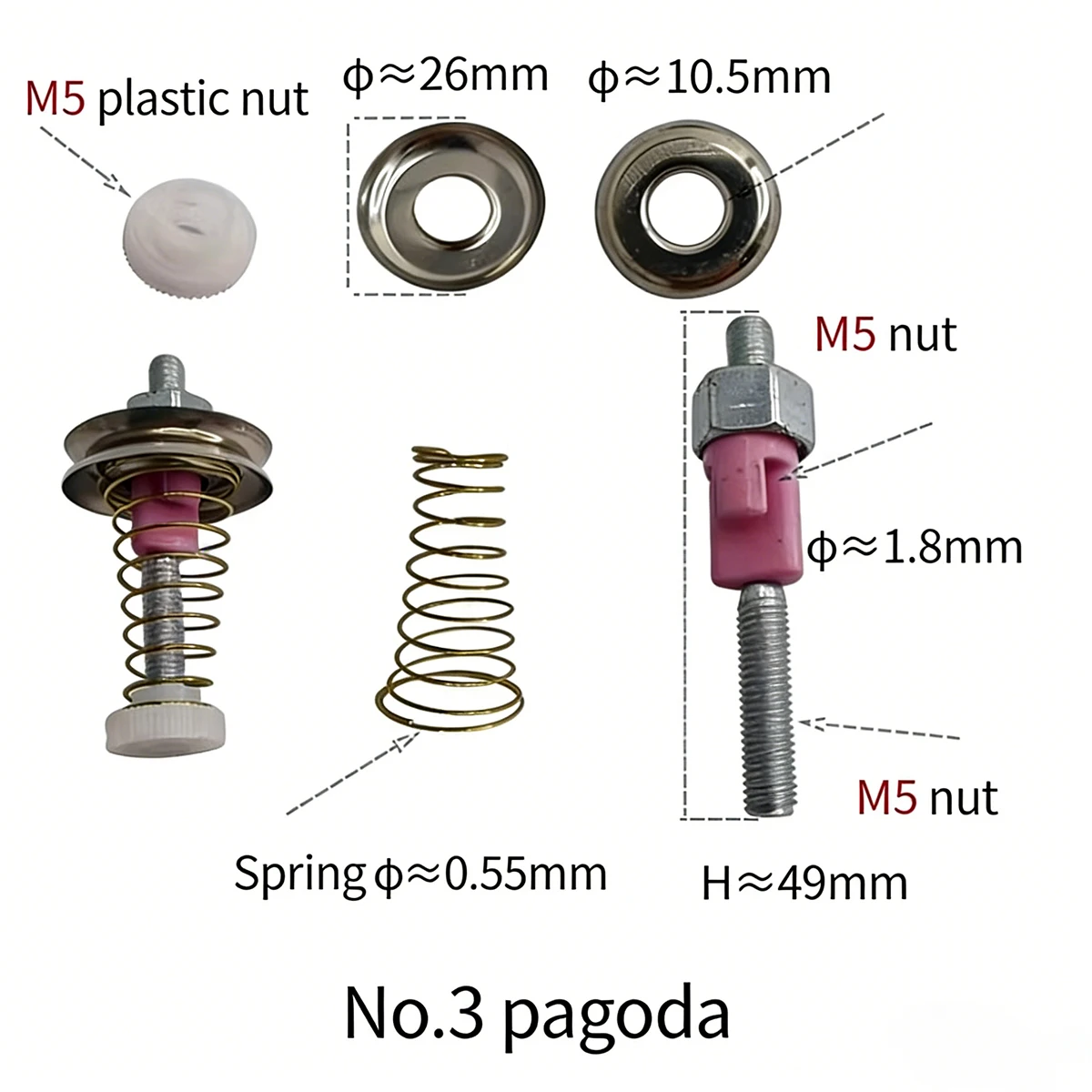 Pagoda Tensioner, Textile Rapier Loom Accessories, Ceramic Guide Wheel