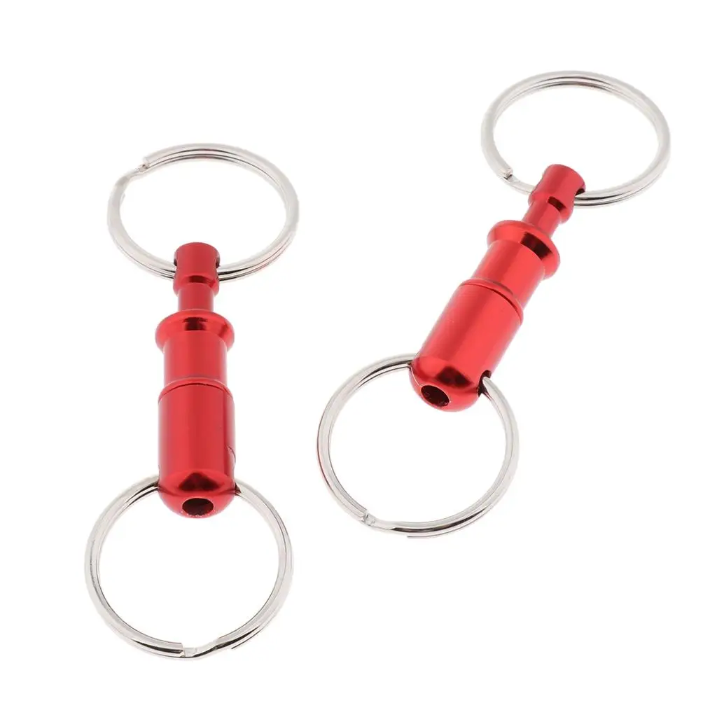 2 Pack Heavy Duty Key Rings Keychains Key Ring Holder Detachable Key