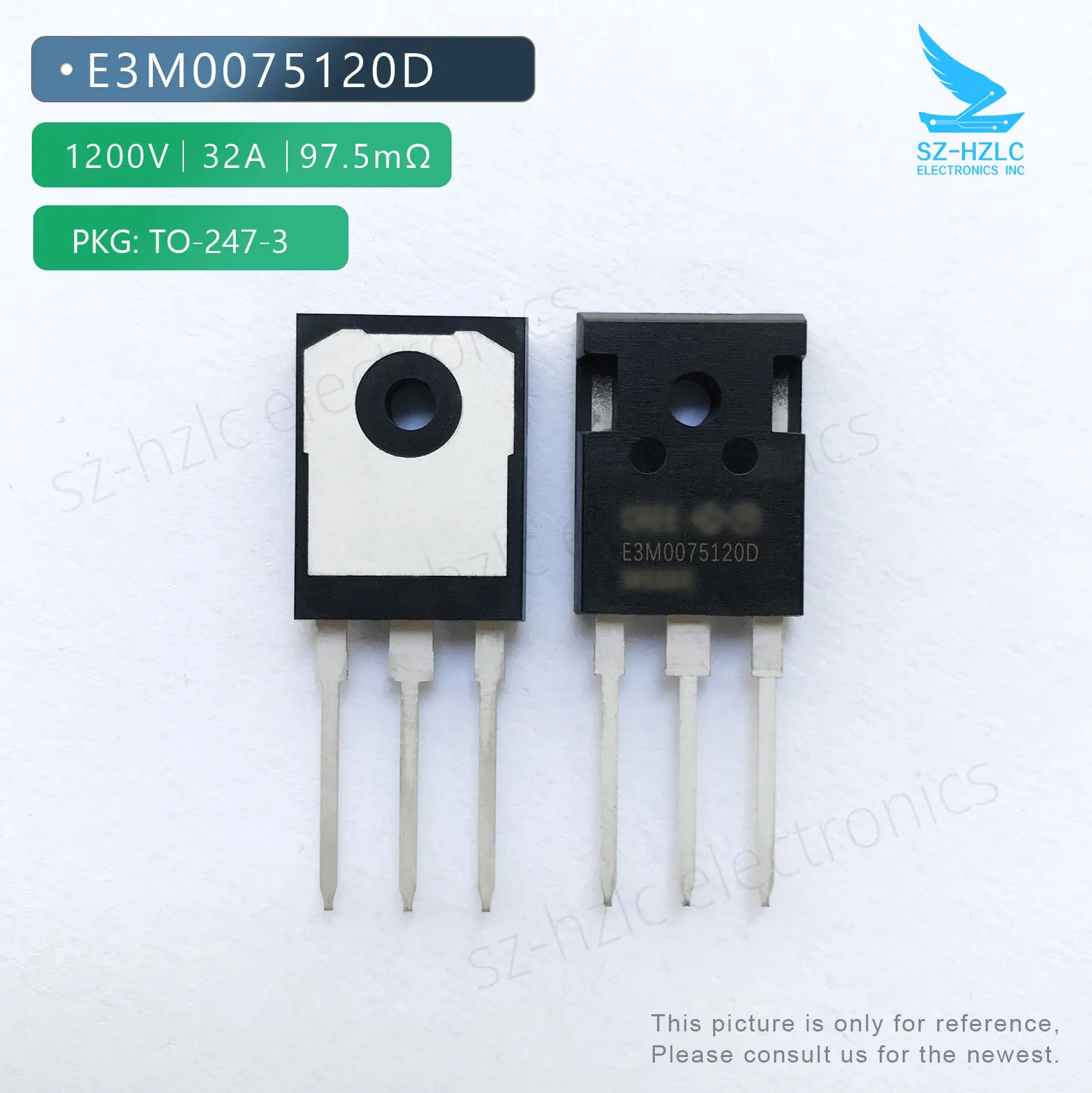 

E3M0075120D TO-247-3 FET MOSFET Integrated Circuits IC Diodes chip BOM Electronic components