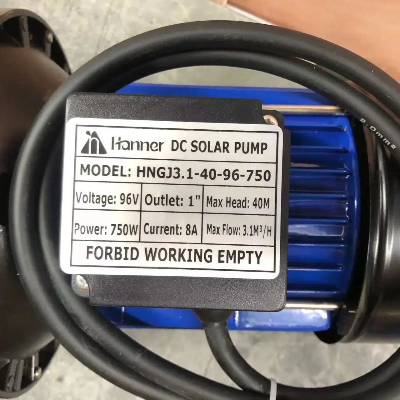 Pompa di pressione di sovralimentazione superficiale solare DC96V 1HP con controller MPPT