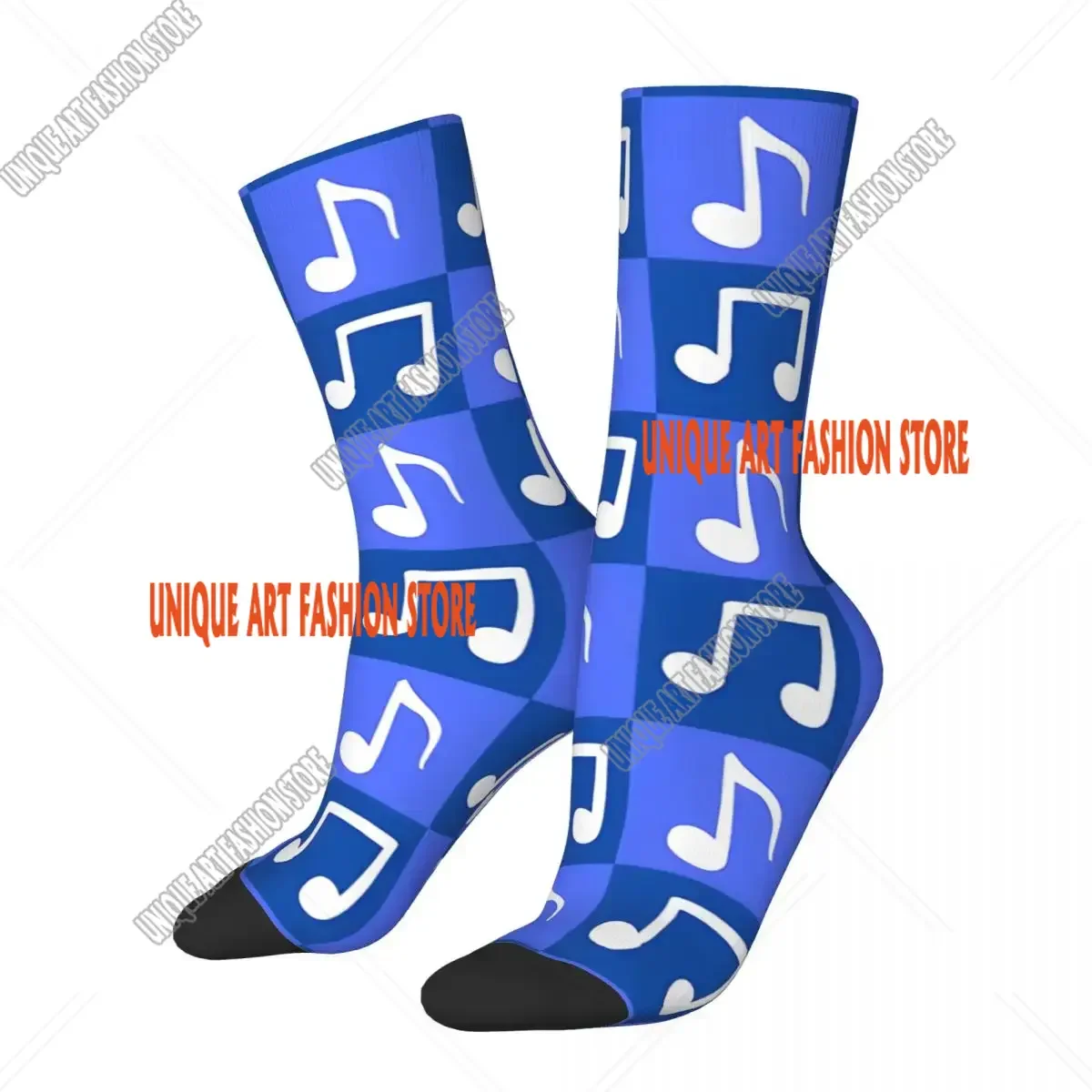 Vintage Music Notes Music Notes Patterns Men's compression Socks Unisex Harajuku Seamless Printed Novelty Crew Sock