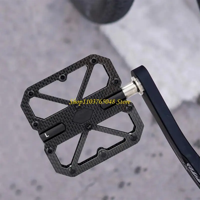 

R53e 3 подшипники широкие педали с плоскими велосипедными педалями из углеродного волокна Горные велосипедные педали без педалей