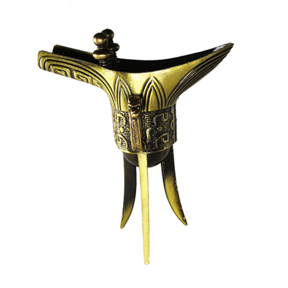 

2 pcs Archaize Bronze Cup Handmade Office Home Decor Chinese Souvenir Festival Gift Travel Ornament