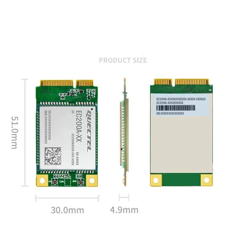 Imagem -03 - Módulo Mini Pcie Quectel Original Compatível com Ec25-au Ec21-au Uc200a-gl Umts Hspa Mais Ec21-aux Modem Lte Cat4 Novo