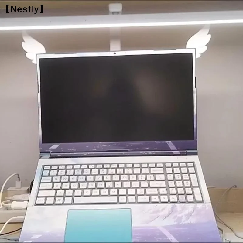 1Pair 3D Printing Cute Decorative Ornaments E-sports Room Wings Monitor Decorative Ornaments Creative Gifts For Friends〔Nest〕