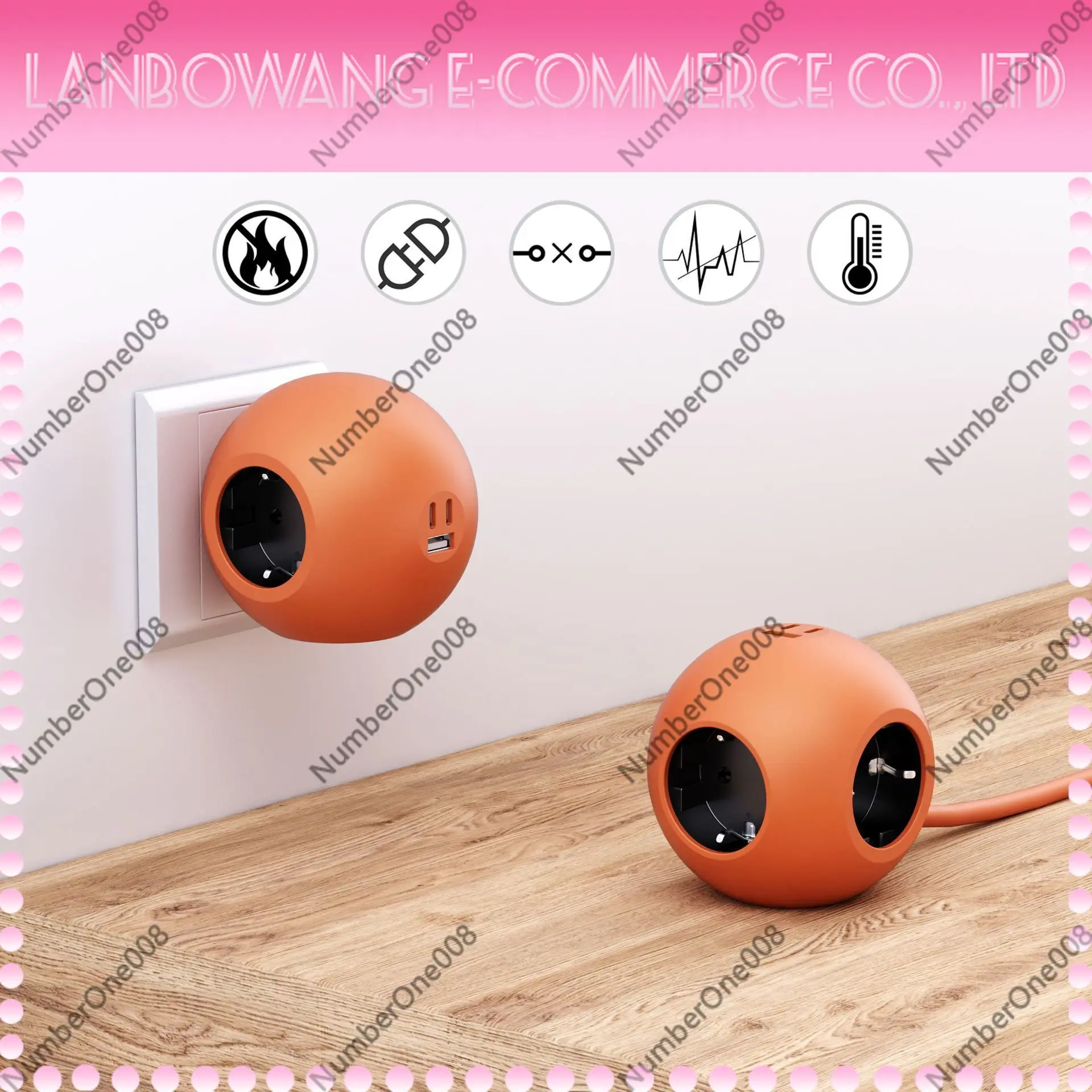 Creative EU Standard Spherical Multi Plug Adapter Socket High Appearance Multifunctional Power Strip Home Office Use
