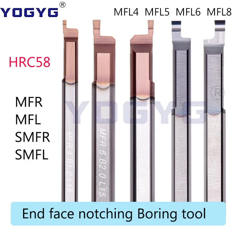 MFL 4 5 6 8 B1 B1.5 B2 B2.5 End Face Grooving Boring Tool Tungsten Steel Small Hole MFL Micro Boring Tool Grooving Arbor Cutter