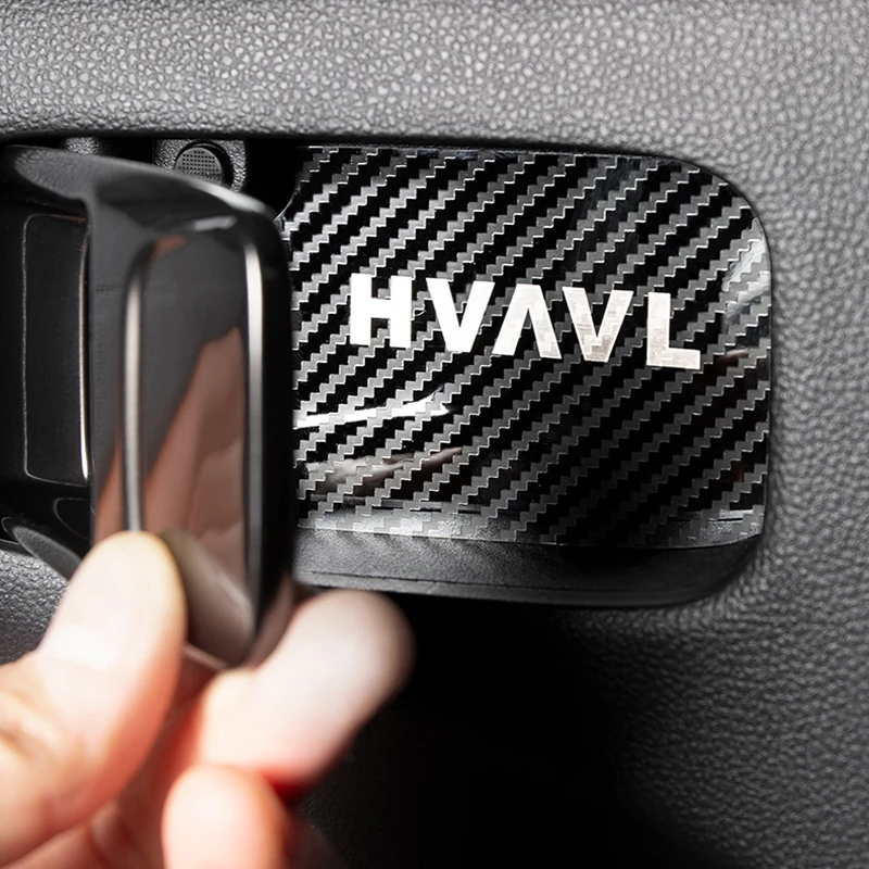 ل هافال H9 2nd MKII 2024 2025 ألياف الكربون سيارة الباب الداخلي السلطانية زخارف اللوحات ملصقات الداخلية واقية الكسوة الملحقات #6