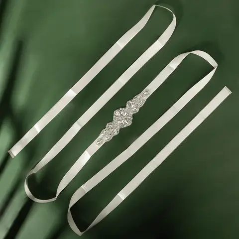 Lyxigt strass brudbälte elegant prinsessaccessoarer bälte kedja för kvinnor brudtärnegåvor 10 best sales strassbälten för aftonklänningar - №8