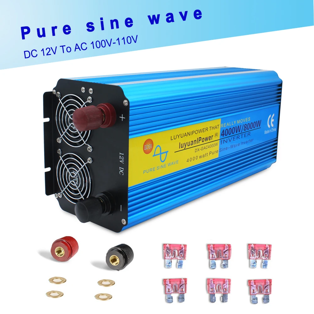 4000W-8000W Solar Power Inverters Pure Sine Wave Converter Caravan Camping Voltage Transformer Powerful Inversor