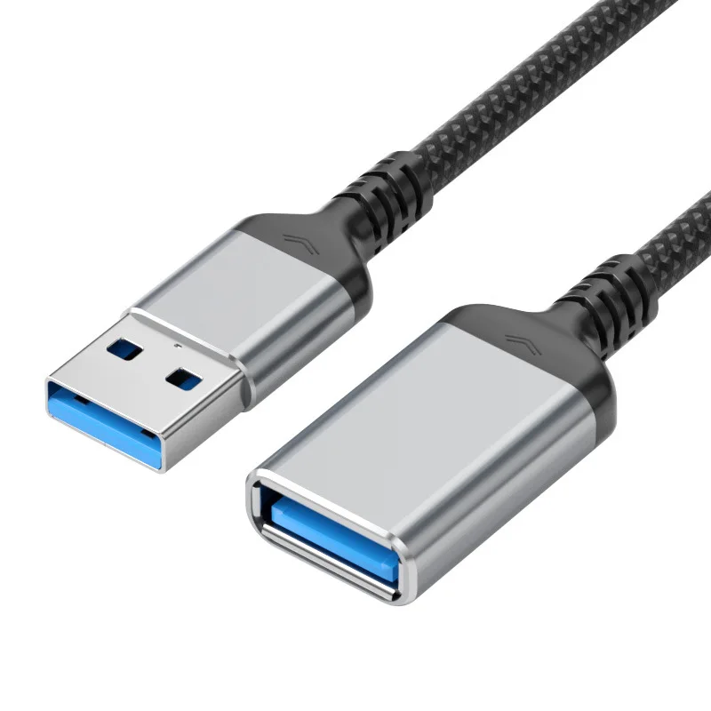 USB 3.0 Extension Cable Male to Female Male Oxygen Free Copper Braided Shielded Mobile Data Cable USB Flash Drive Adapter Cable