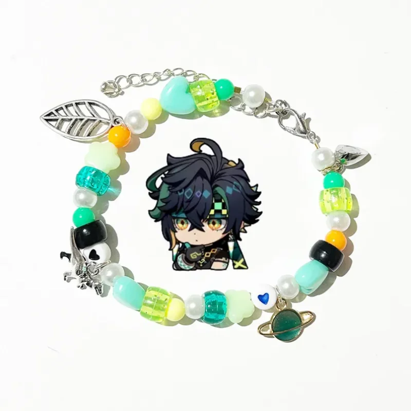 Natlan Style Dendro & Hydro Inspired Matching Bracelets