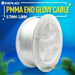 Fiber Optic Cable 0.75-3.0mm 150m-2700m PMMA Plastic End Glow Fiber Optic Cable for Decoration Fiber Optic Light & Home Theater
