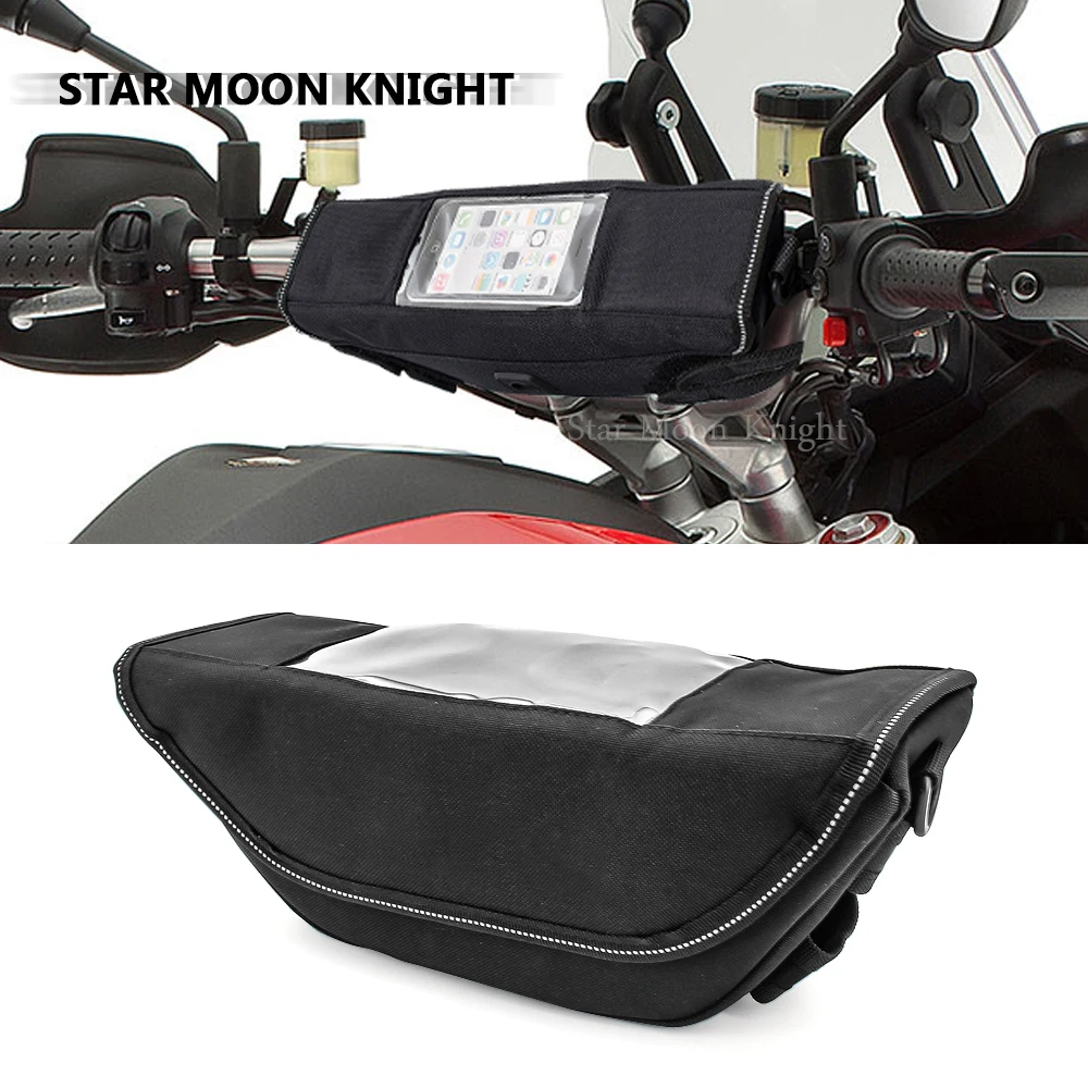 

Motorcycle handlebar navigation Waterproof bag saddle bag big screen mobile phone GPS For Aprilia Caponord 1200 Rally ABS