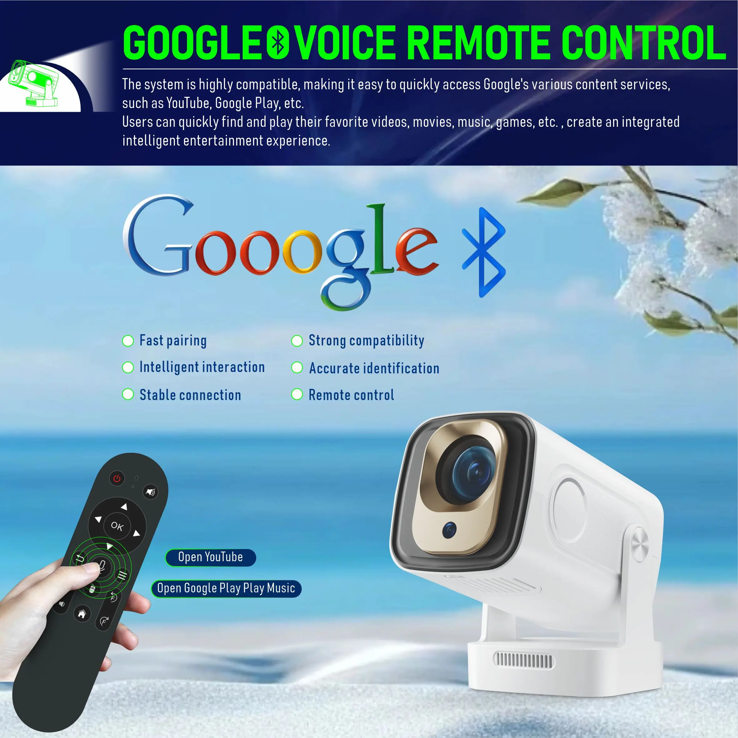 2025 جهاز عرض صغير محمول 720P شاشة WiFi6 BT5.4 180 ° مكبر صوت للمصابيح الأمامية بقوة 6000 لومن للتخييم والسينما المنزلية HY260Pro #3