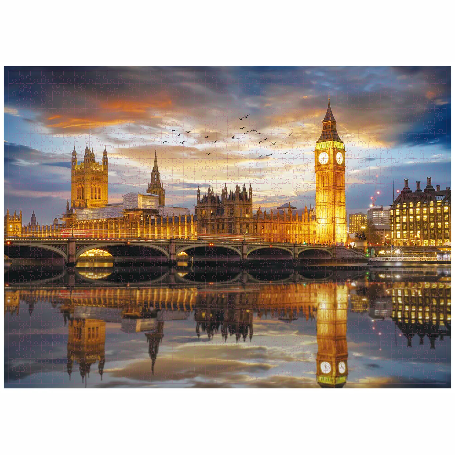 1000 Teile London Night Puzzle, Heimdekoration, Erwachsene, Puzzlespiele, Familienspaß, Bodenpuzzles, Lernspielzeug für Kinder