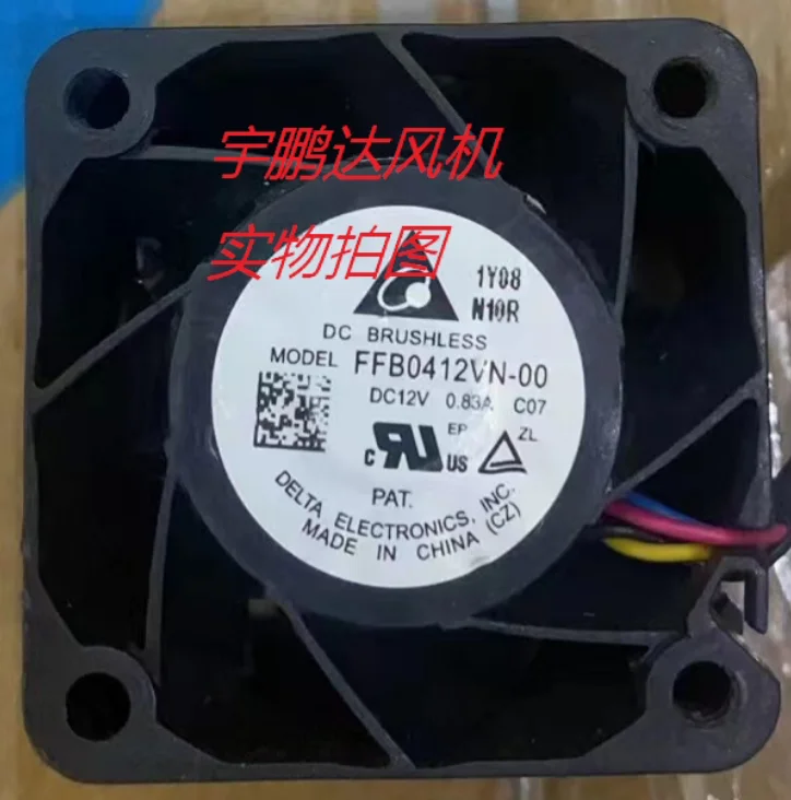 

Delta FFB0412VN-00 DC 12 В 0,83 А 40x40x28 мм 4-проводной охлаждающий вентилятор для сервера