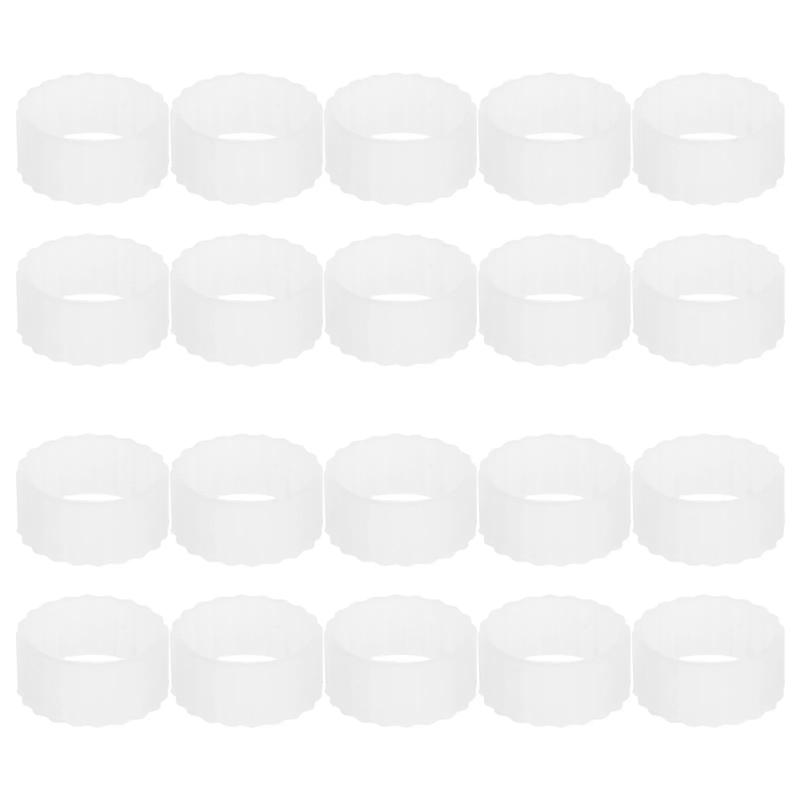20Pcs Silicone Gripper Rings Clear Rubber Taper Base Stabilizer Pads Anti-Slip Holder for Decorative Candlesticks