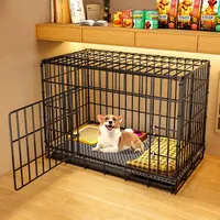 Dog Cage Small Indoor Folding with Toilet Teddy Bigbear Medium Dog Corgi Border Pet Kennel  House Kennel Pets House Pet Fence