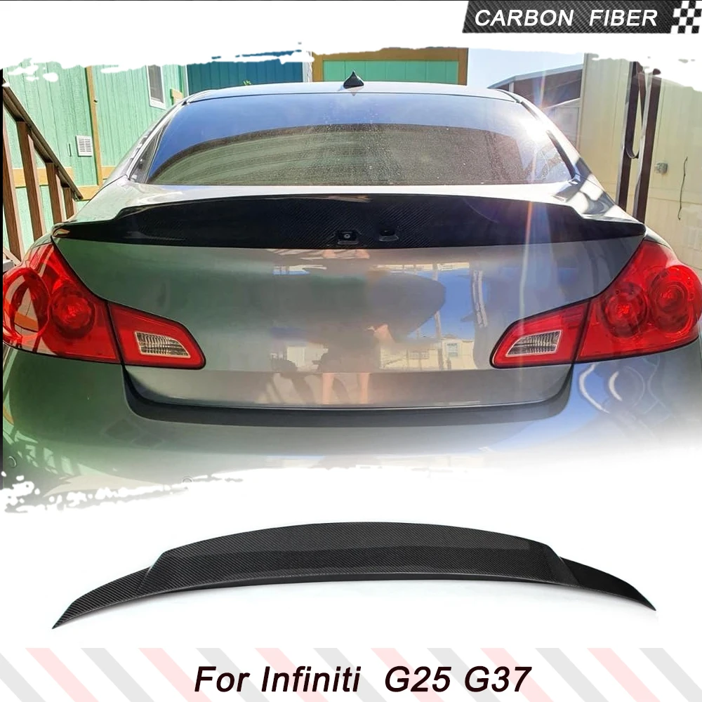 

Carbon Fiber / FRP Car Rear Trunk Racing Spoiler for Infiniti Sedan 4-Door G25 2011-2012 G37 2009-2013 Car Rear Spoiler Wing Lip