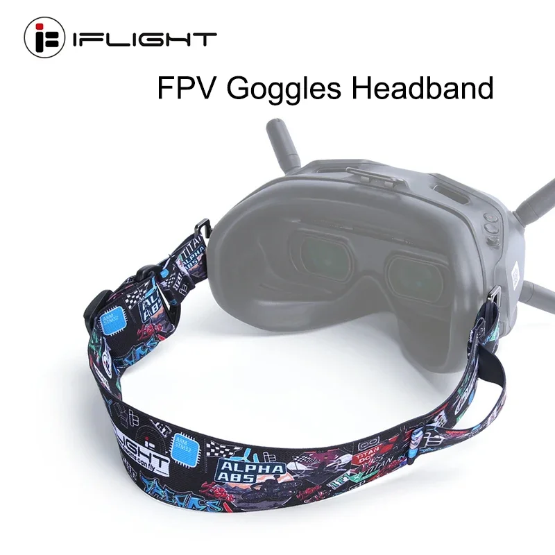 

Повязка на голову для очков IFlight FPV, регулируемый головной ремень с держателем батареи для очков Fatshark для дрона на дистанционном управлении/очки DJI FPV/Другое