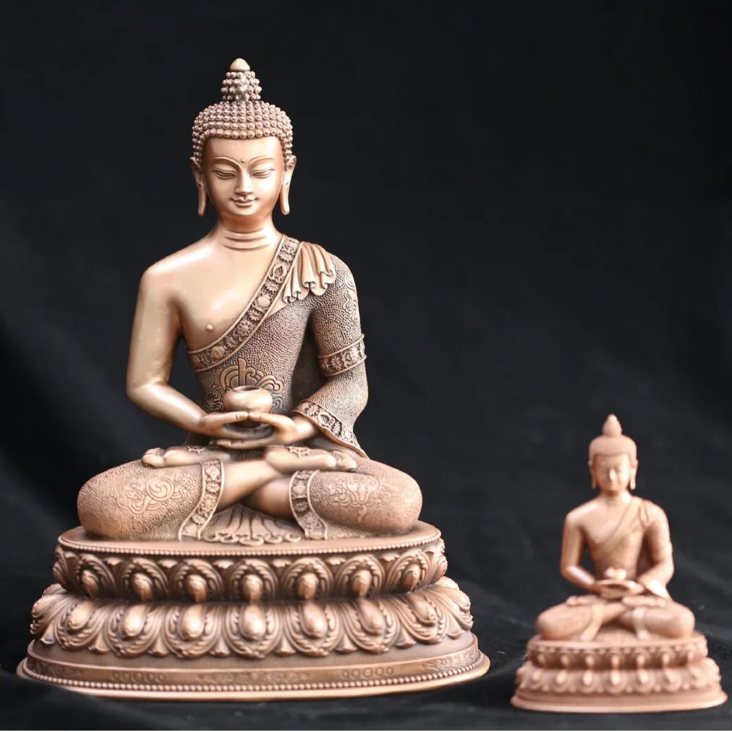FX  Workshop statues, Amitabha Tibetan Buddha ornaments, antique copper portable Buddha statues