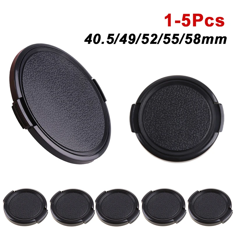 5Pcs/1pc 40.5/49/52/55/58mm Snap on Front Lens Cap for nikon Pentax SLR DSLR camera DC