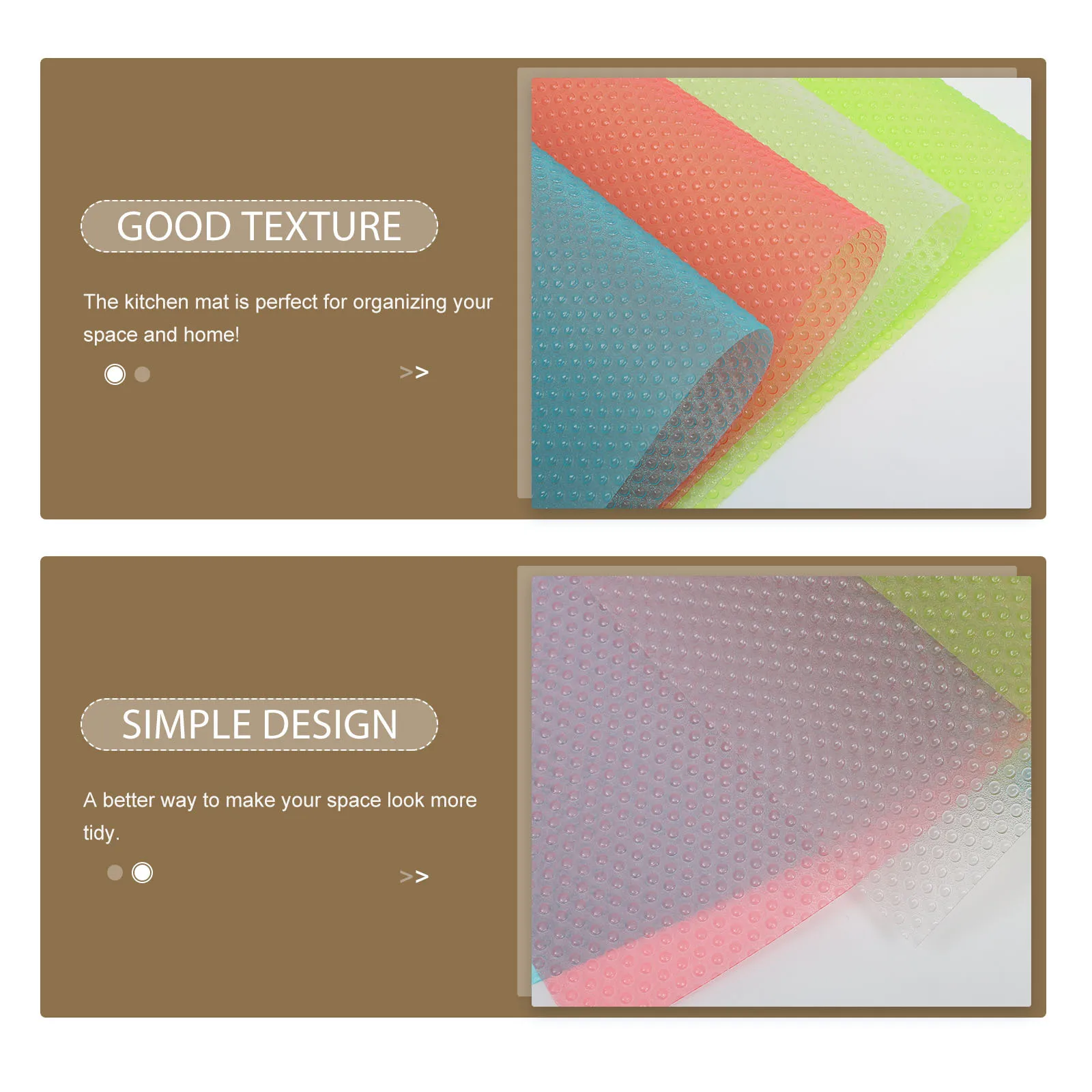 

8Pcs Refrigerator Shelf Liners Non-Slip Fridge Mats Eva Waterproof Oil-Resistant Kitchen Drawer Liners