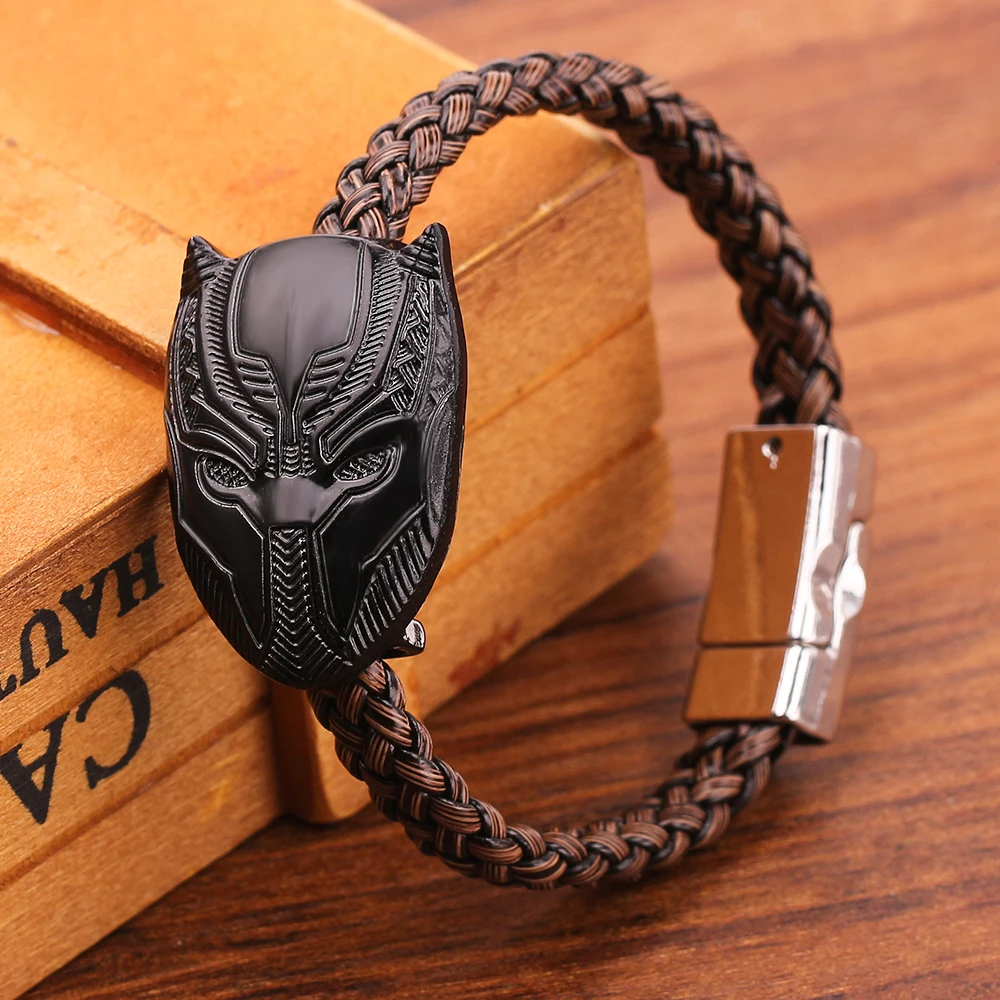 Disney Avengers Superhero Iron Man Tactical Bracelets Trend Spiderman Bracelet Fashion Black Panther Hand Chain Gifts For Fans