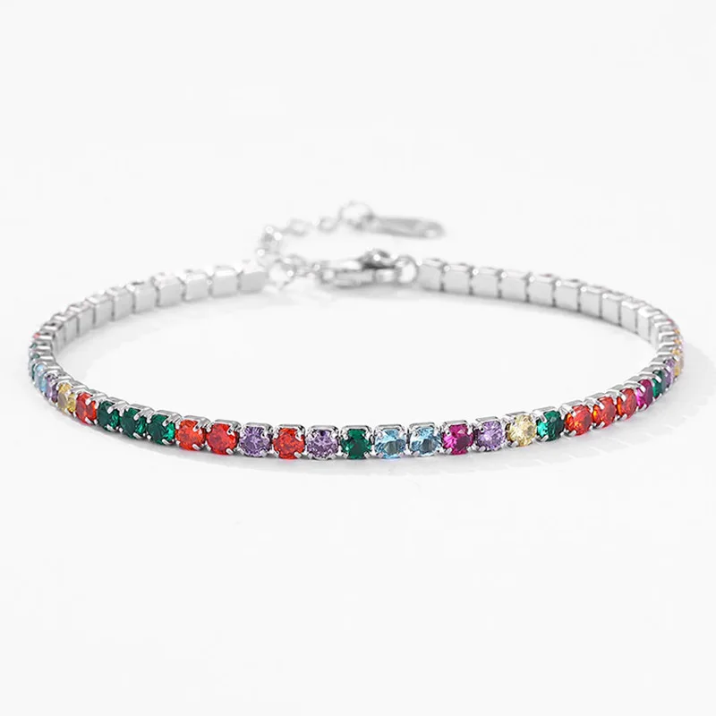 

Mylux Jewelry Luxury Solid Platinum PT950 Rainbow Moissanite Diamond Bracelet Necklace Set Women's Full Diamond Necklace