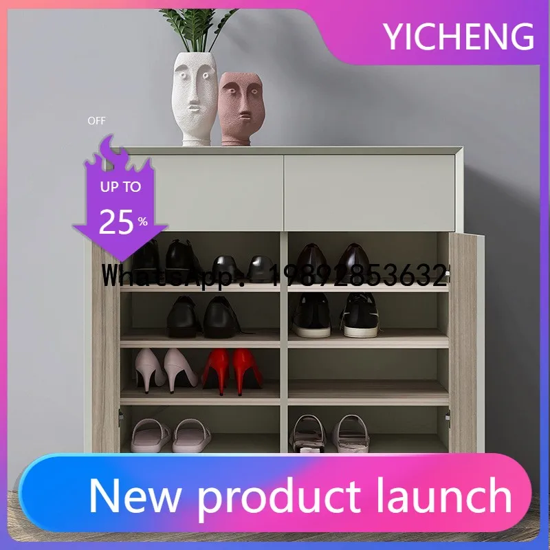 

A1 Minimalist Shoe Cabinet Lacquer Home Entrance Hallway Multi-Functional Multi-Layer Storage Cabinet Modern Simple Cabinet