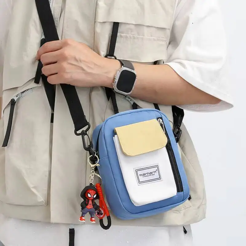 

New Crossbody Bag Black Strap Multiple Pockets Casual Fashion Storage Bag Minimalist Flip Travel Commute bag Unisex styles