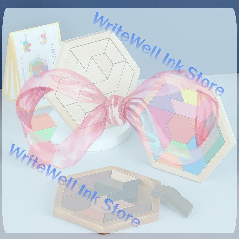 

Деревянная головоломка-танграм «Шестигранник» для детей и взрослых: сложные головоломки и развивающие игры для ума [TQ]