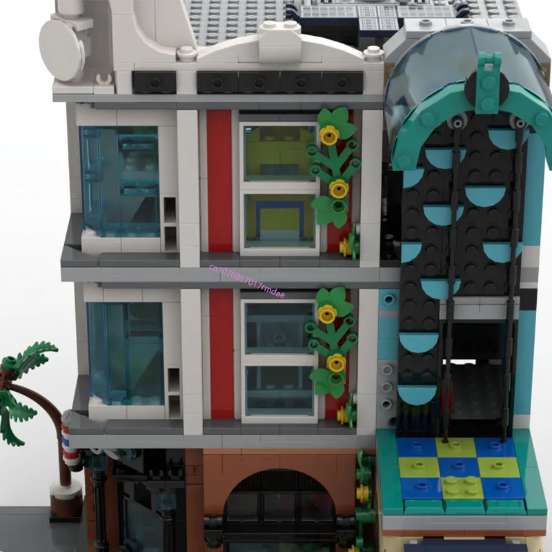NEW 1756PCS City Hot Selling Street View Moc Modular Downtown Arcade creative ideas Children Toy birthday Gift Blocks MOC-60380