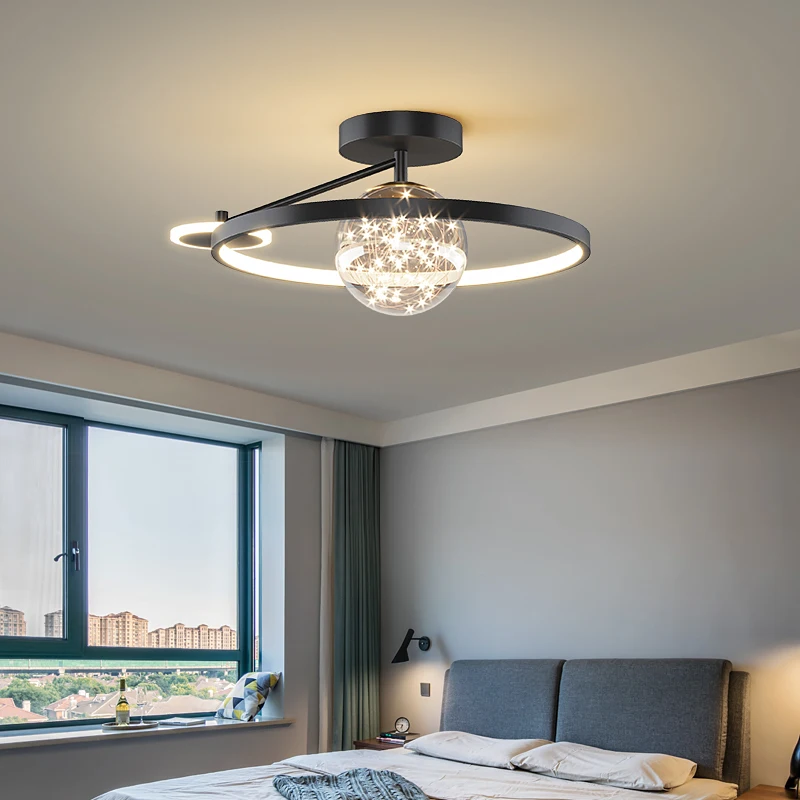 Bedroom Light Simple Modern Led Ceiling Lamp Home Master Bedroom Light 2023 New Nordic Luxury Star Sky Kid's Room Chandeliers