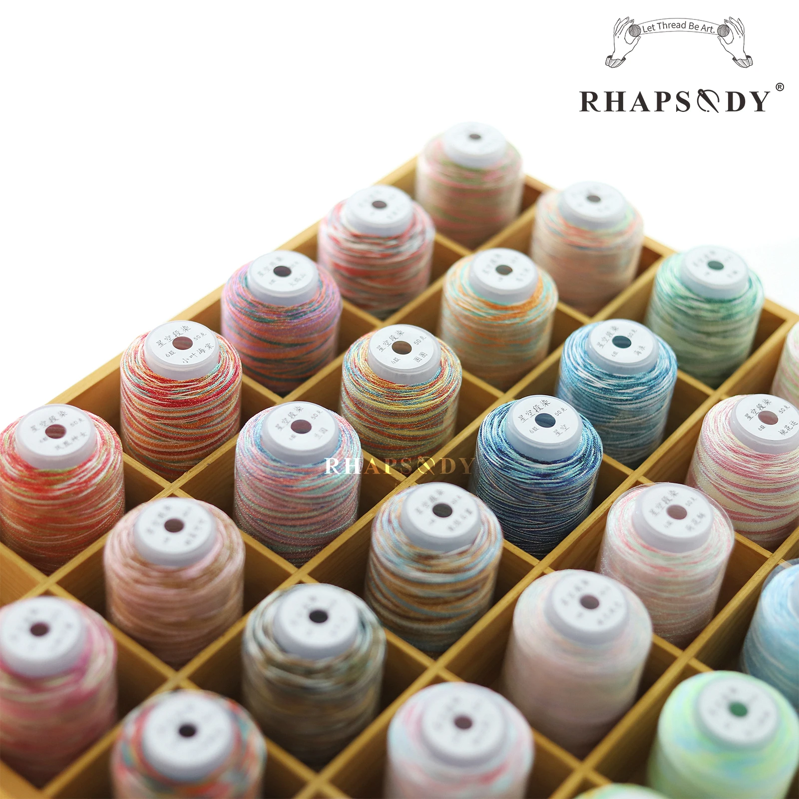 Rhapsody Glitzer-Metallic-Polyesterfaden, 6 Fäden, 29, gemischte Farben, zum Nähen, für DIY-Projekte, zum Weben, für Freundschaftsbänder und zum Zopfen. – Detail 7