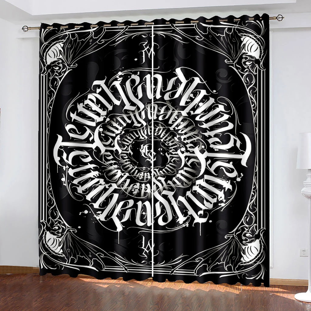 

Cool Black Curtain Fit for Boys Teen Room Decor High Quality Polyester Manufactured Curtain Washable and Easy To Install