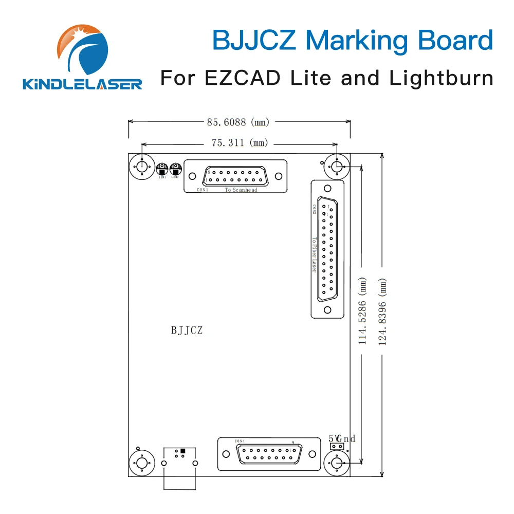 Kindlelaser BJJCZ Controller SZLI-B-LV4A and FBLI-B-LV4A Fiber CO2 UV Laser Card for Making Engraver Machine 1064nm 455nm Ezcad