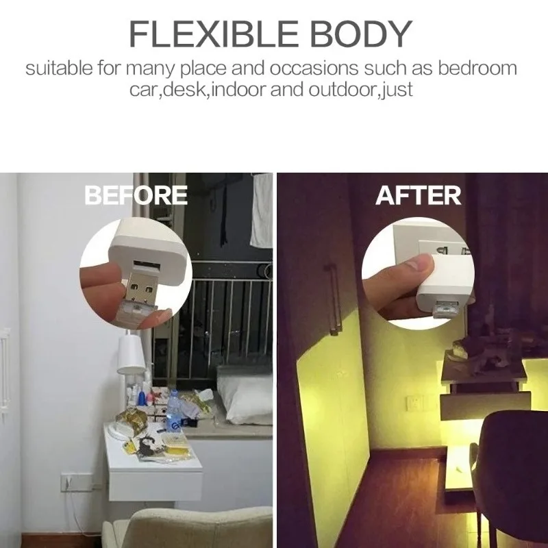 Universal Mini Atmosphere Lights Romantic USB Led Light Plug-In 5V Lamp Interior Ambient Lighting Car Accessories Home Decor