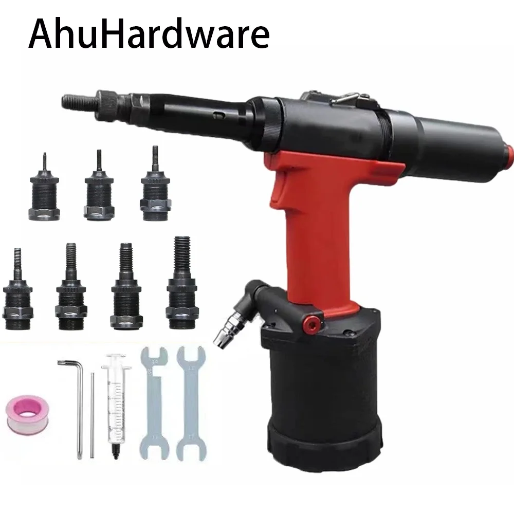 AhuHardware Pneumatic Rivet Nut Gun SN875A Rivet Cap Gun Automatic Stainless Steel Ram Gun Industrial-Grade Pneumatic Tool