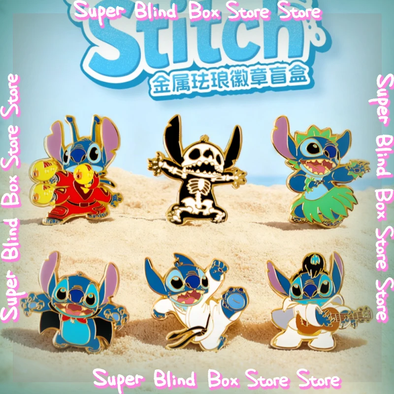 

Новая оригинальная слепая коробка Disney Lilo Stitch Stitch Mystery Box, значки, периферийные коллекционные предметы, модные игрушечные украшения, подарки-сюрпризы