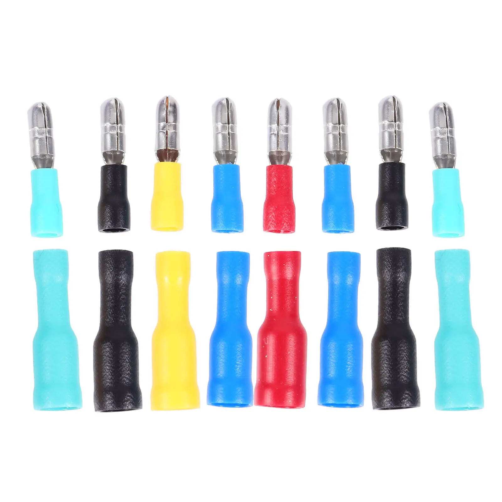 

100Pcs Wire Terminal Connectors Copper Butt Crimp Terminals Reliable Wide Port Electrical Cable Connectors for Home and