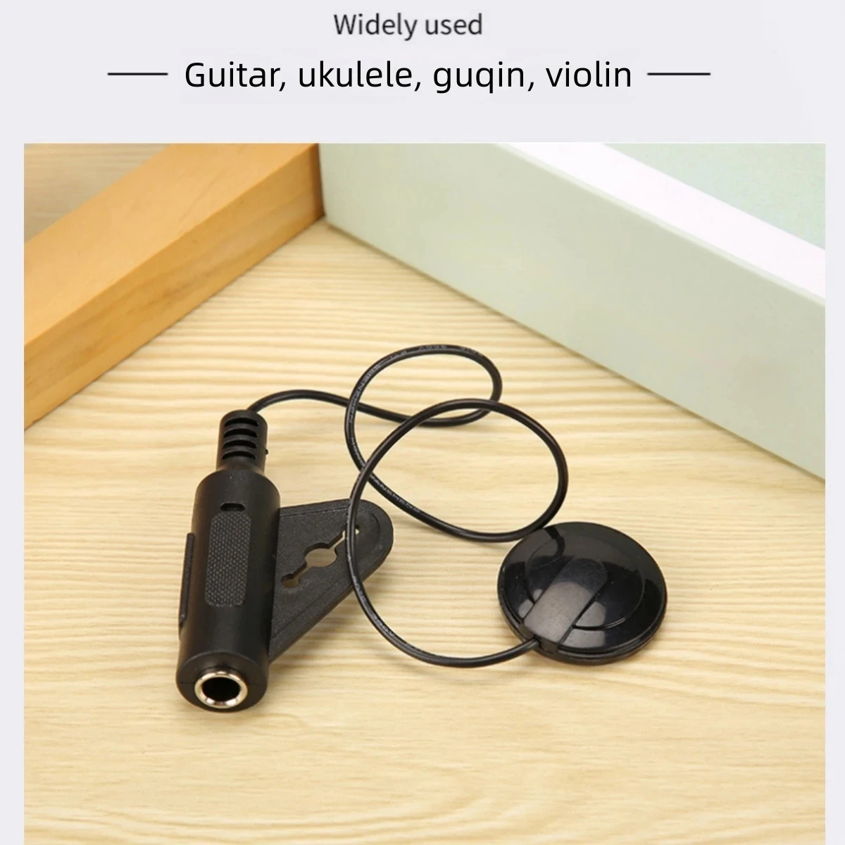 Miwayer Piezo Contact Pickup Mic Durable Clip-On for Acoustic Guitar/Ukulele/Mandolin/Violin/Banjo/Kalimba/Thumb Piano
