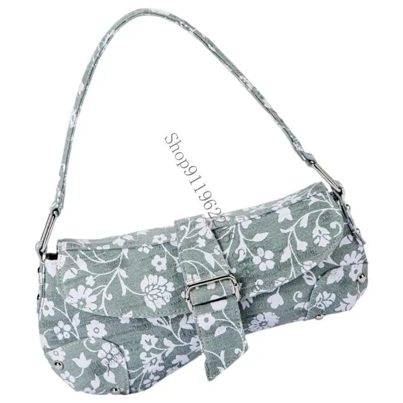

Women Handbag Simple Underarm Bag Retro Shoulder Bag Stylish Armpit Bag 066F