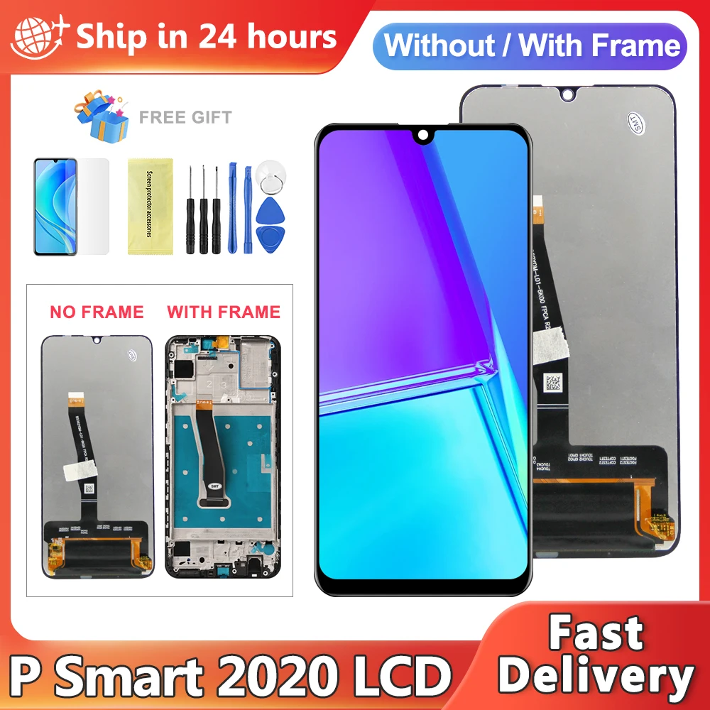 6.21'' For Huawei P smart 2020 POT-LX1A POT-L21 LCD Display Touch Screen Digitizer Assembly For P smart 2020 Display